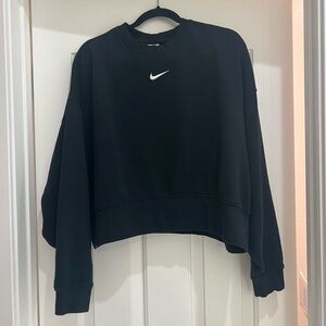 Nike Women's Black Cropped Hoodie